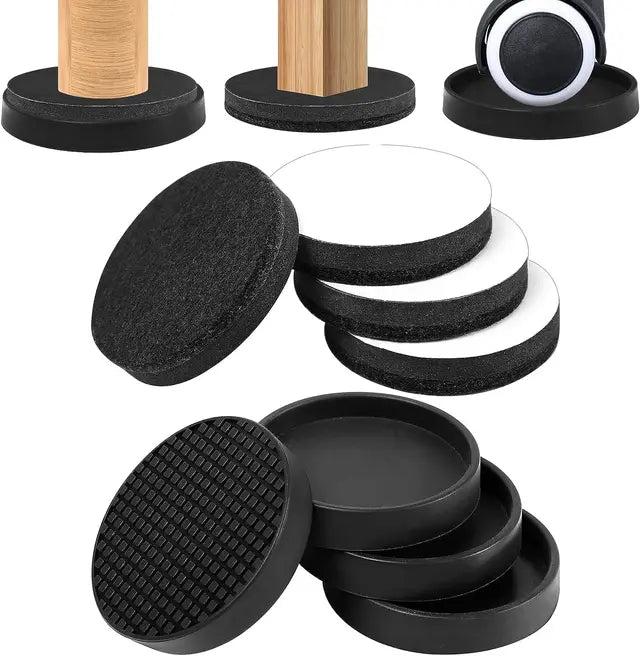 Φ 89 mm Round Furniture Pads - 4Pcs Felt Furniture Sliders for Hardwood Floors