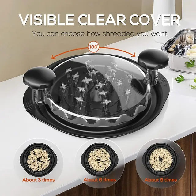 Meat Shredder with Clear Lid Ergonomic Handle Quickly Tear Meat Grinder