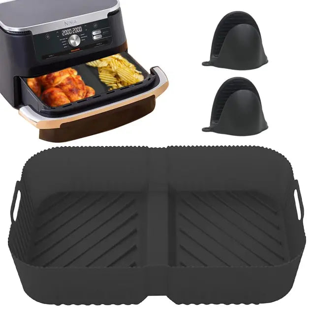 Zemolo Air Fryer Liners Silicone for Ninja Flex Drawer AF500UK, 3 Pcs