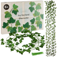 LIVAIA Ivy Artificial Plants: 12 x Ivy Garland - Fake Plant Room Decoration