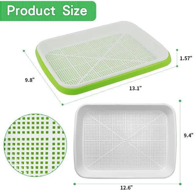 5 Pcs Seed Sprouting Trays, Microgreens Growing Trays, High Breathability