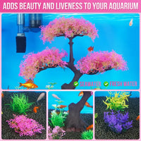 Borlech Aquarium Plastic Plants Artificial Decorations, Large Fish Tank