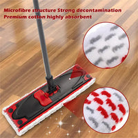 3Pcs Microfiber Mop Pad, Replacement Mop Cleaning Pad Washable & Reusable