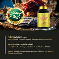 Shilajit Capsules, 100% Pure High Strength Himalayan Shilajit