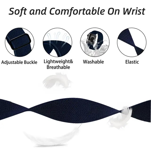 5 Pack Solo Loop Straps Compatible with Apple Watch Straps