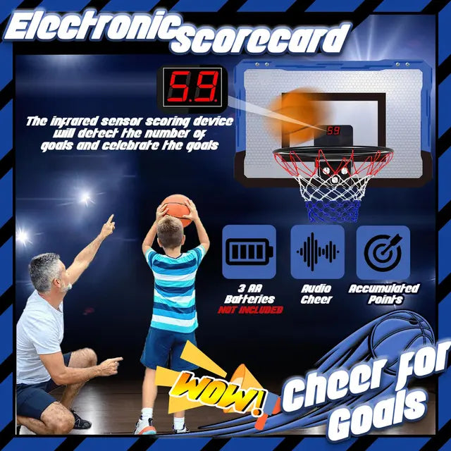 TEUVO Indoor Basketball Hoop for Kids Mini Basketball Hoop for Door