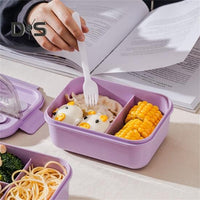 1 Set Safe Bento Box Dust-proof Durable Large Capacity Lunch Container