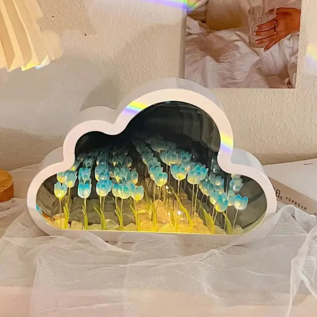 Neioaas 20 Flower Cloud Tulip Mirror Night Light