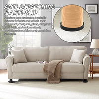 Φ 89 mm Round Furniture Pads - 4Pcs Felt Furniture Sliders for Hardwood Floors
