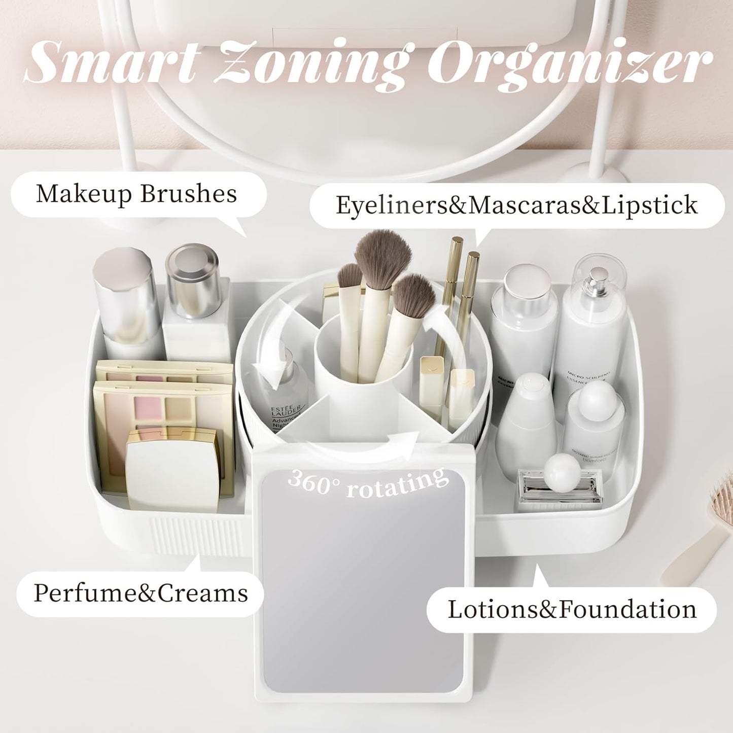 Makeup Organiser, 360 Degree Rotating