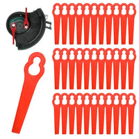 NITAIUN 150 Pcs Plastic Grass Trimmer Blades Red 83mm