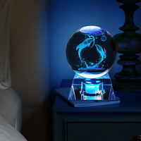 OEGINFIT 3D Solar System Crystal Ball with LED Colorful Night Light Base
