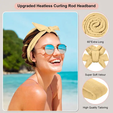 Heatless Curling Rod Headband, Upgraded 60" Extra Long Heatless Curls