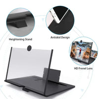 10 inch Phone Screen Magnifier,  Foldable Stand Holder for All Smartphones