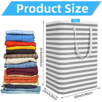 DONGDA Large Laundry Basket, 75L Collapsible Washing Laundry Linen