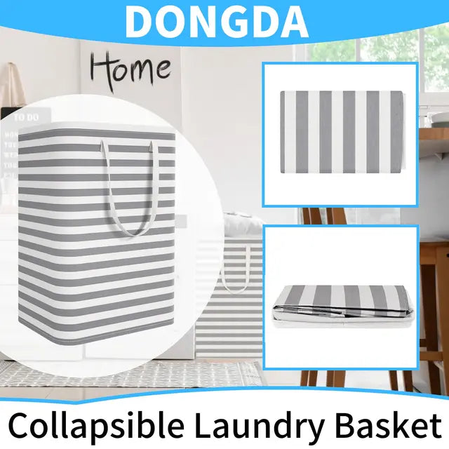 DONGDA Large Laundry Basket, 75L Collapsible Washing Laundry Linen