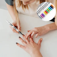 12pcs 3D Nail Art Pens Set, Nail Graffiti Drawing, Nail Gel Polish Pens