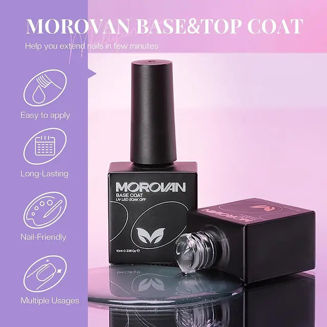 Morovan Solid Builder Gel Nail Kit-Solid Gel Builder Non Stick Hard Gel for Nails