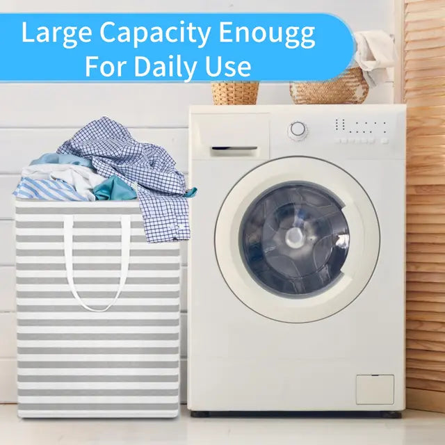 DONGDA Large Laundry Basket, 75L Collapsible Washing Laundry Linen