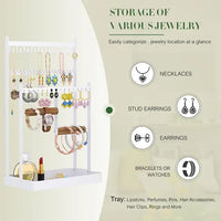 WELDUN Jewellery Stand Organiser, Earring Organiser Necklace Holder,