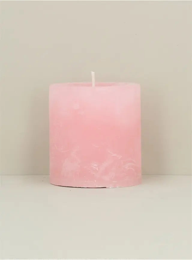 Gisela Graham 6 x Pale Pink Mini Pillar Candle