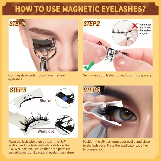 Individual-Lashes QUEWEL Cluster-Lashes 10 Pairs Natural Look Eyelash Clusters