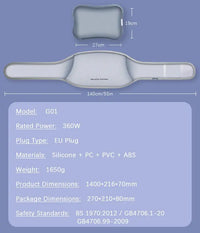 Snowpea Electric Hot Water Bottle with Belly Belt 55 inch, Electric Hot Water Bag