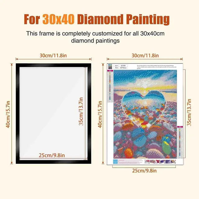4 Pack Diamond Painting Frames, 12x16in/30x40cm Diamond Painting Canvas