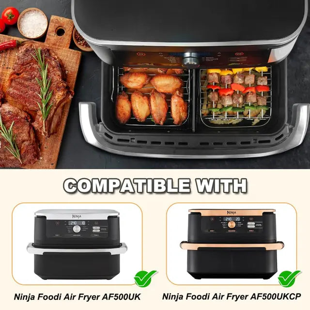 GINOYA 7pcs Air Fryer Accessories for Ninja AF500UK AF500UKCP