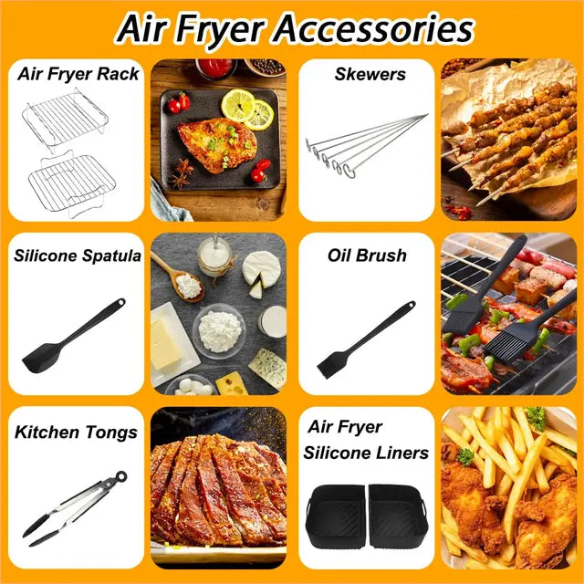 GINOYA 7pcs Air Fryer Accessories for Ninja AF500UK AF500UKCP