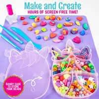 Unicorn Charms and Clay Bracelet Kit, Jewellery Making Kit