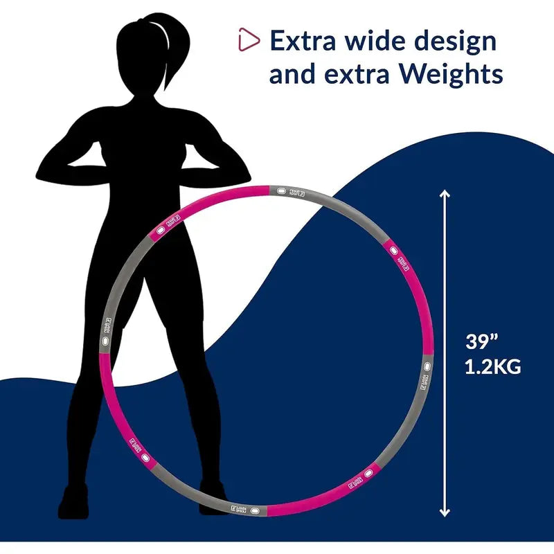 Weighted Foam Padded Fitness Exercise Hoop 100cm Extra Wide