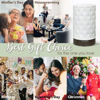 Earnest Living Essential Oil Diffuser for Home White Ceramic Aromatherapy Diffuser