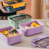 1 Set Safe Bento Box Dust-proof Durable Large Capacity Lunch Container