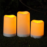 Solar Candles Outdoor Waterproof, Dusk to Dawn, Rechargeable