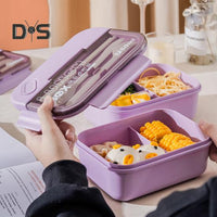 1 Set Safe Bento Box Dust-proof Durable Large Capacity Lunch Container