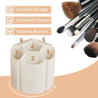 6 Compartment Makeup Brush Holder Organizer