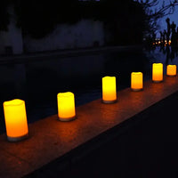 Solar Candles Outdoor Waterproof, Dusk to Dawn, Rechargeable