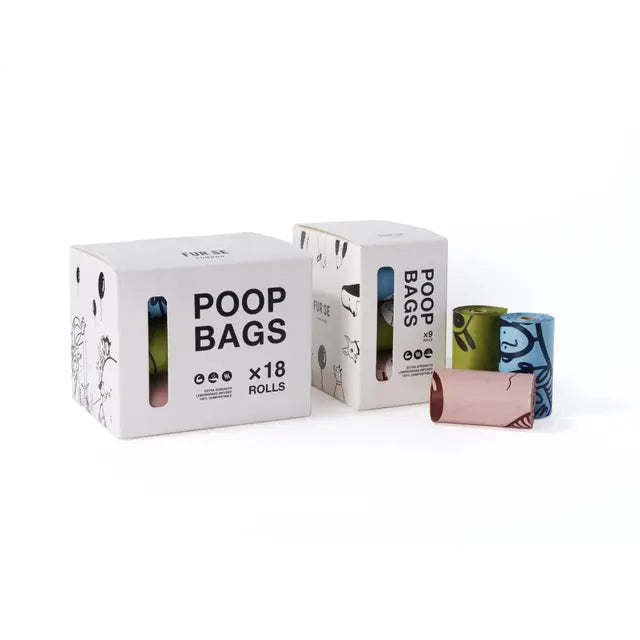 Dog Poop Bags 100% Compostable by FUR SE