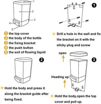 Wall Manual Soap Dispenser 1000 ml Large Capacity