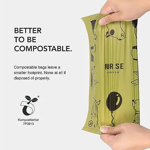 Dog Poop Bags 100% Compostable by FUR SE