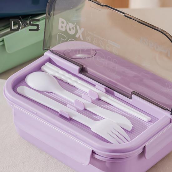 1 Set Safe Bento Box Dust-proof Durable Large Capacity Lunch Container