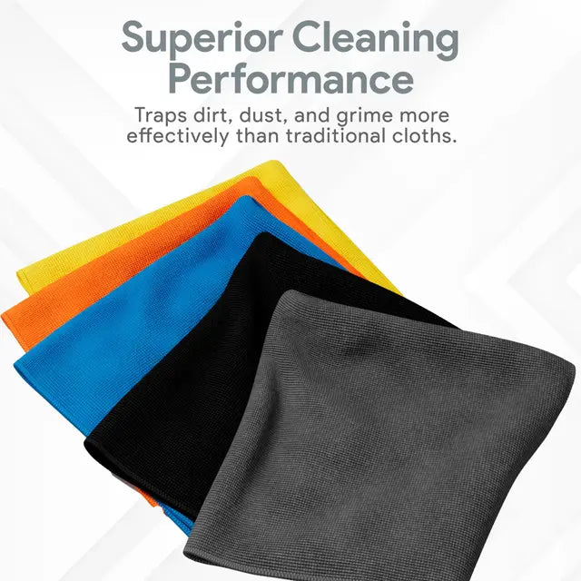 Microfibre Cleaning Cloth - Pack of 50, Multi-Surface, Lint Free