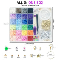 14000Pcs Clay Beads Bracelet Making Kit for Girls, 48 Colors