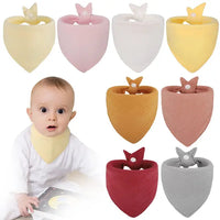 8-Pack Soft and Absorbent Baby Bandana Bibs with Adjustable Straps, Perfect for Newborn Boys and Girls