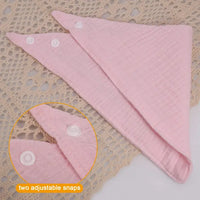 8-Pack Soft and Absorbent Baby Bandana Bibs with Adjustable Straps, Perfect for Newborn Boys and Girls