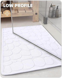 Rubber Backed Bath Mat 40 x 60 cm, Non Slip Thin Bathroom Mat Quick Dry